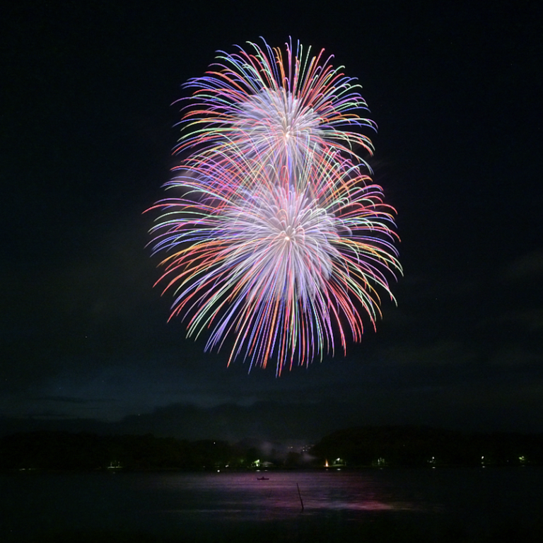 2022年の佐鳴湖花火大会、花火の撮影方法